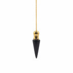 Secret Cavity Pendulum - Black Agate, Gold Plated – view 2