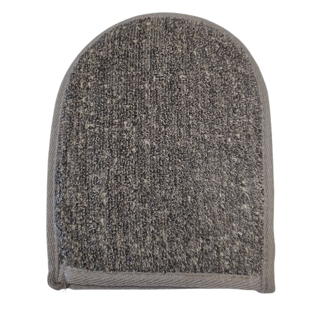 Bamboo & Linen Bath Mitt - Charcoal – view 2