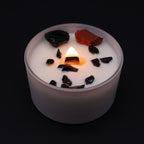 Root Chakra Crystal Candle - Black Oud with Red Jasper – view 2