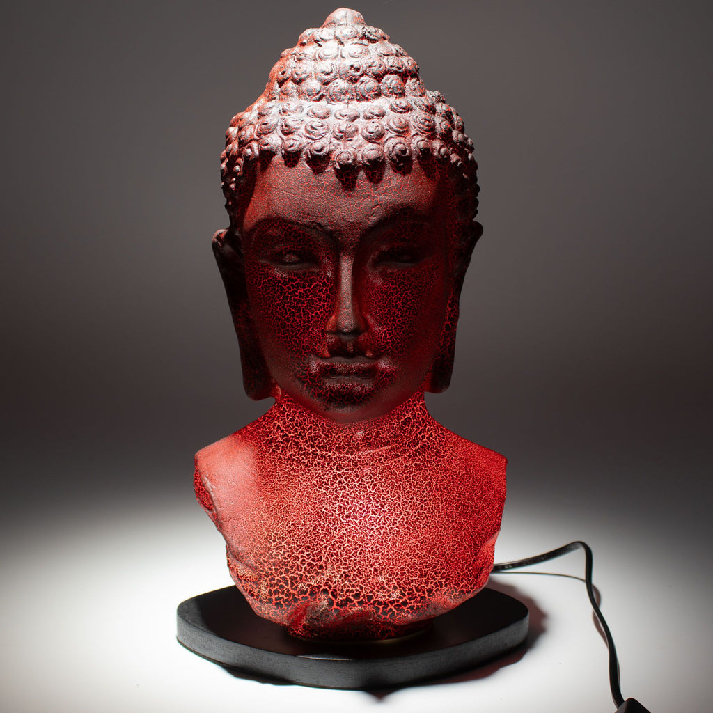 Buddha Bust Glow Lamp - Molten Lava, Oval Stand – view 4