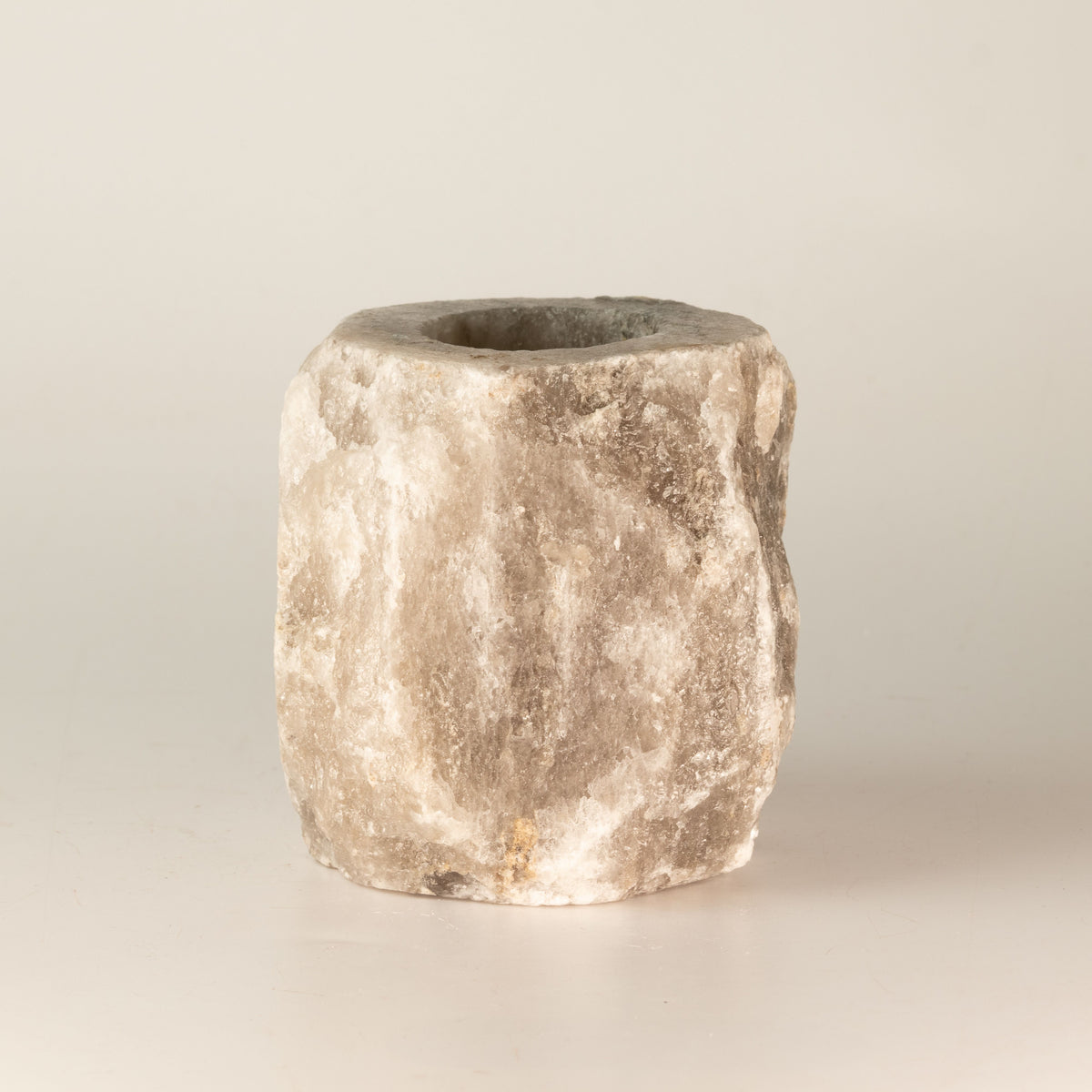 Grey Himalayan Salt Candle Holder, 600-800 g