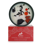 Hop Hare Crystal Magic Candle - The Devil, Red Jasper & Black Agate