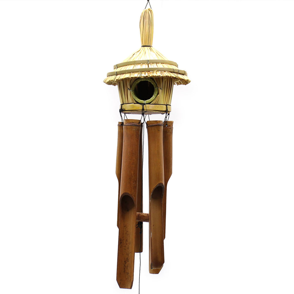 Round Seagrass Birdhouse with Wind Chimes, 45 x 17 cm – view 4