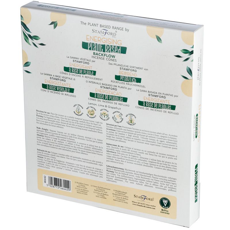 Stamford Backflow Incense Cones - Energising, 12 Pack