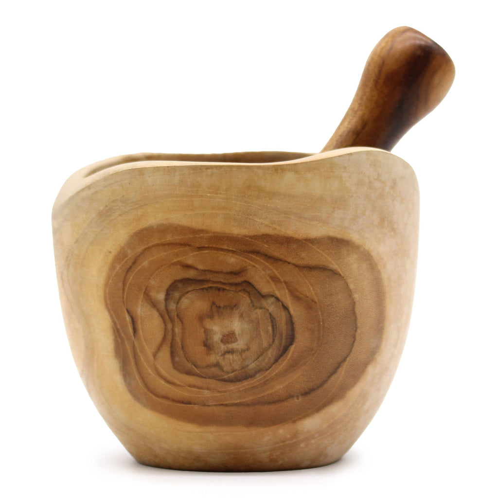 Ergo Teak Pestle and Mortar - Large, 12 x 12 cm – view 4