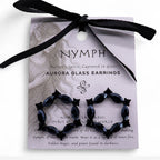 Nymph Jet Black Loop Glass Earrings – view 4