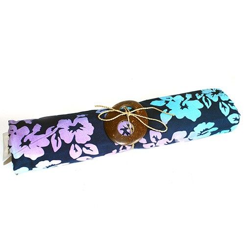 Bali Block Print Sarong - Orchids Design - 155x120cm