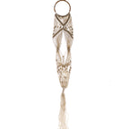 Macrame Plant Hanger with Rattan Hoop, 100cm