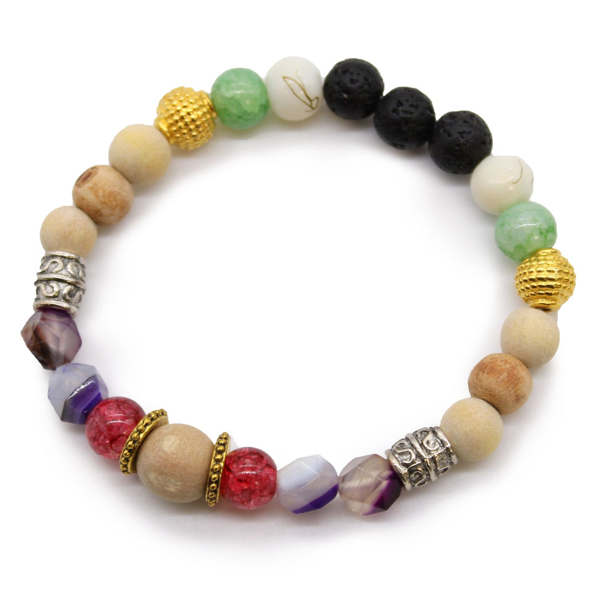 Tri Hita Karana Bangle - Love, Bali Beaded Bracelet