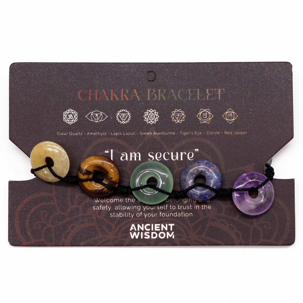 Chakra String Bracelet - Large Gemstone Donuts