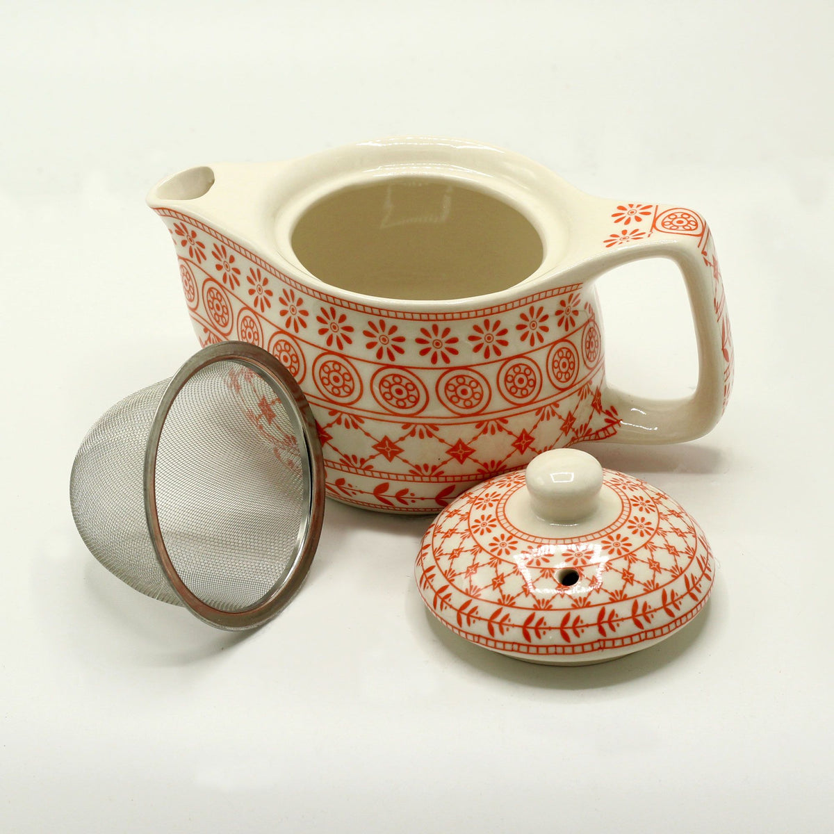 Small Herbal Teapot with Strainer - Amber