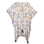 Nomad Sari Kaftan with Gold & Blue Greek Motif