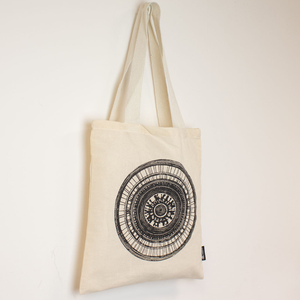 Nomad Sari Tote Bag - Urban Mandala Print - Natural Cotton – view 6