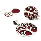 Tree of Life Silver Pendant 30mm, Coral Effect – view 2