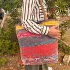 Recycled Big Rug Bag - Shades of Pink – view 3
