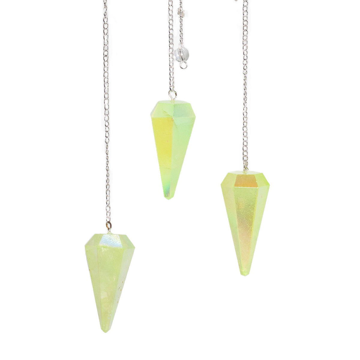 Six Sided Aurora Pendulum in Pale Green - 4cm – view 3