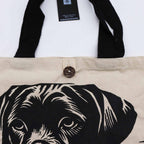 Nomad Sari Classic Tote Bag - It's a Dog's Life - White Cotton – view 4