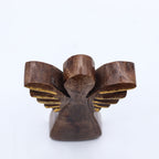 Small Mango Wood Angel - Gold Wings, 12cm – view 4