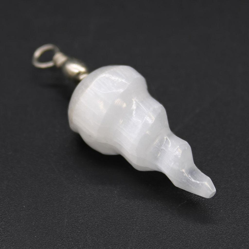 Selenite Spiral Pendant – view 3