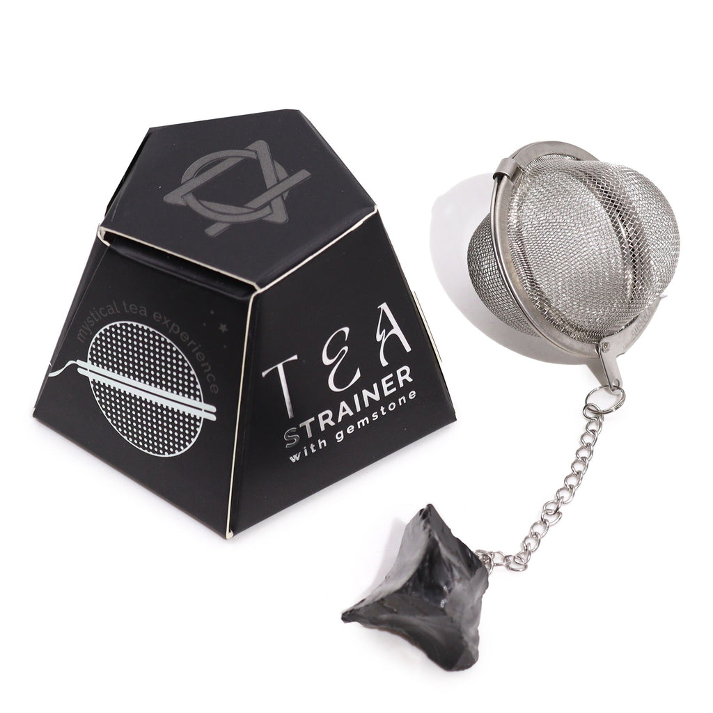 Black Obsidian Crystal Tea Strainer