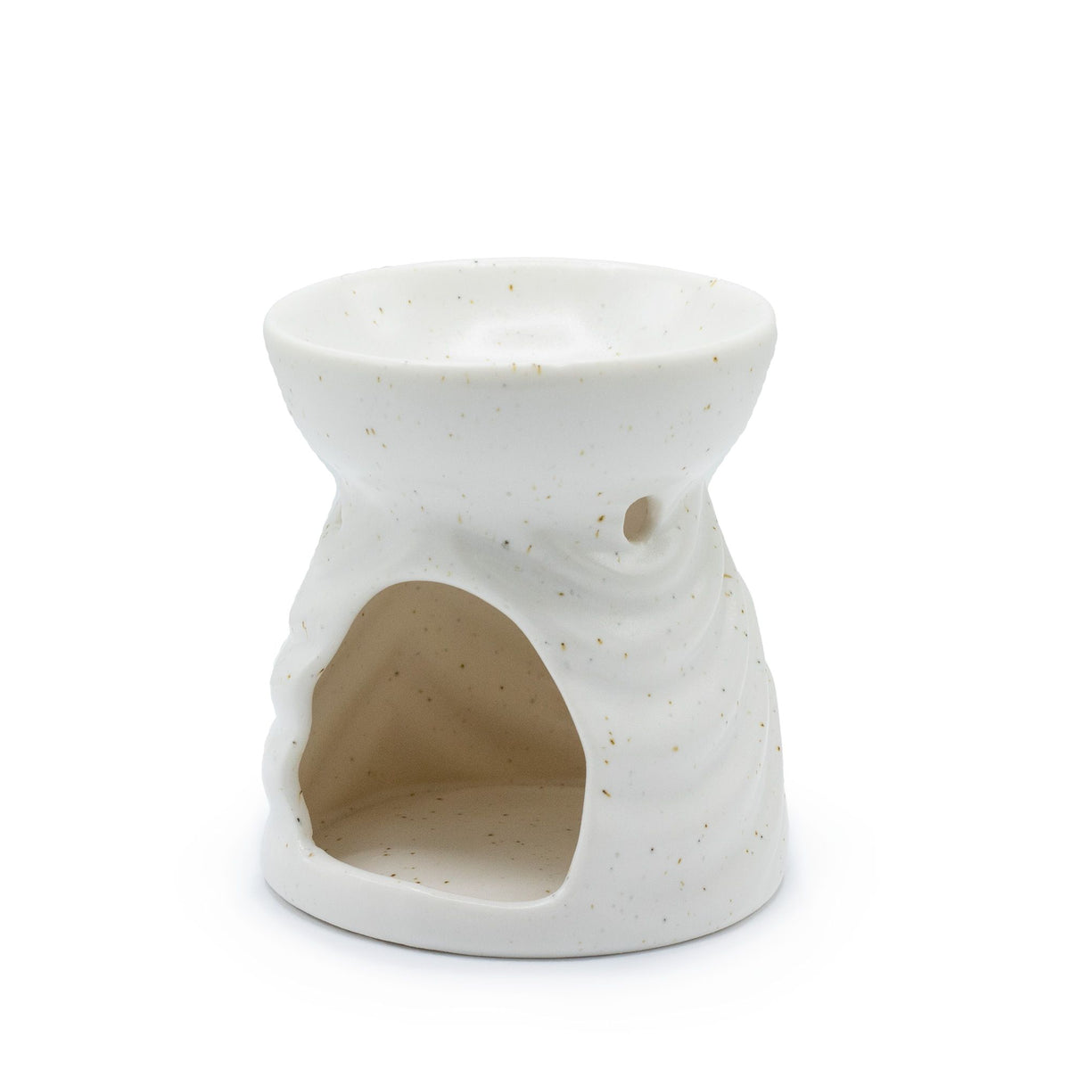 Geometric Ceramic Oil Burner - Ivory – view 2