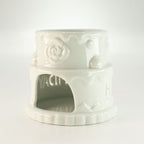 Ceramic Cake Oil Burner - Happy Birthday - White – view 3