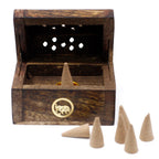 Mini Mango Wood Incense Cone Smoke Box – view 4