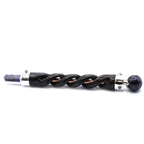 Spiral Carved Healing Wand with Copper Pipe and Amethyst – view 3