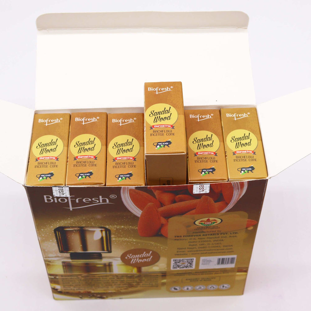 Biofresh Sandalwood Backflow Incense Cones (40 Cones) – view 2