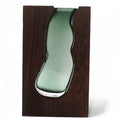 Large Glass Vase & Terrarium, Dark Tung Wood, 18x32cm
