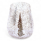 Natural Floral Glass Large Bowl Candle Holder - Pino 15x12cm – view 9