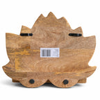 Mango Wood Lotus Wall Shelf, White Wash Finish – view 3