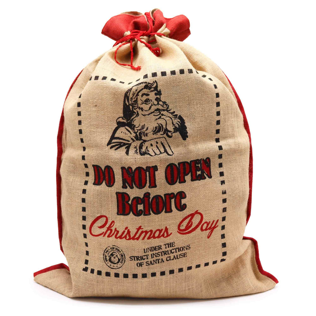 Jute Santa Sack - Do Not Open Before Print