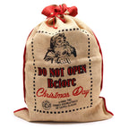 Jute Santa Sack - Do Not Open Before Print