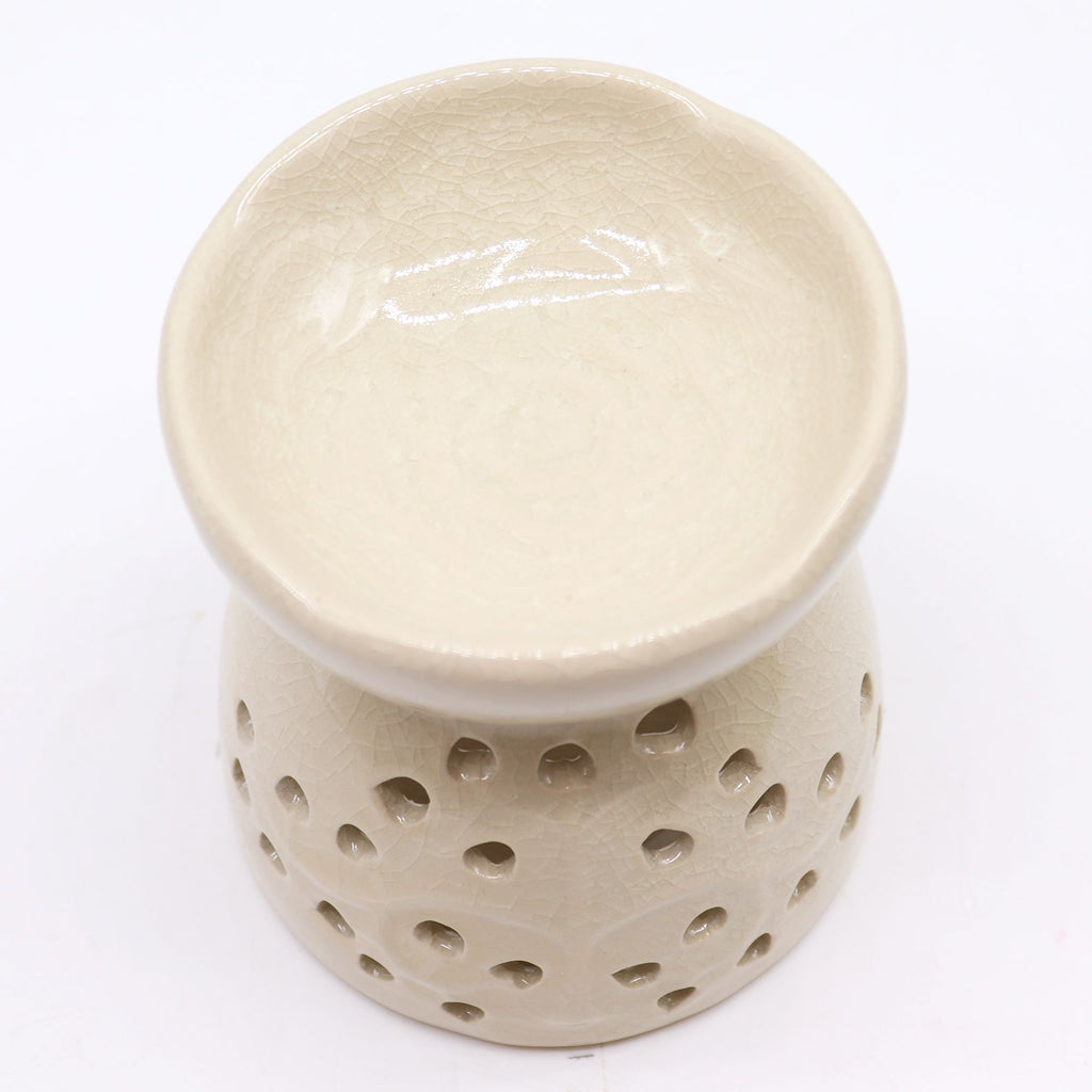 Tree of Life Ceramic Oil Burner - Ivory – view 6