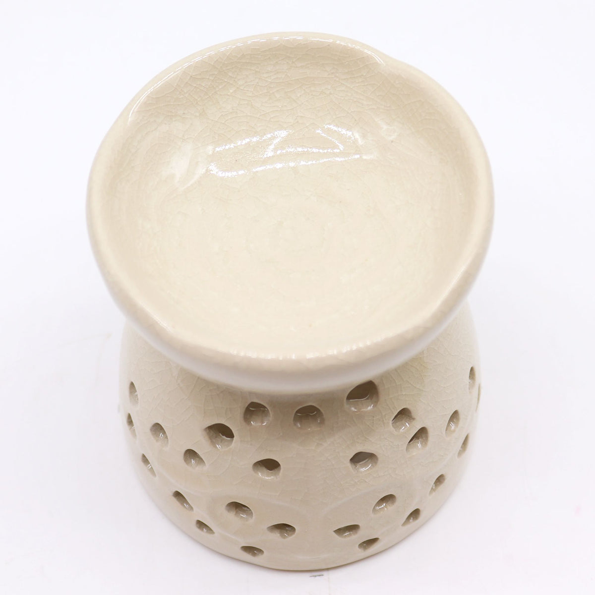 Tree of Life Ceramic Oil Burner - Ivory – view 6