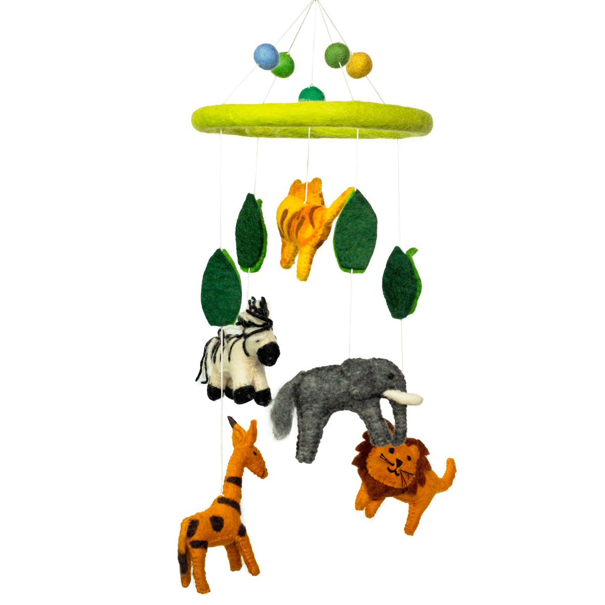Handmade Felt Safari Animals Mobile