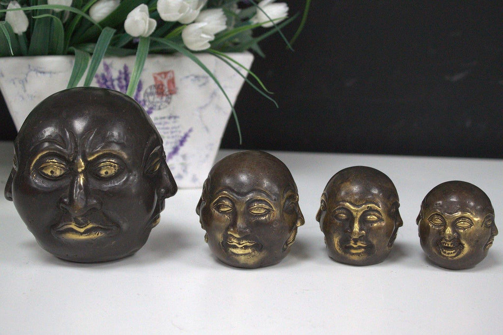 Four-Faced Buddha Statue – Brass, 4.5 cm – view 6