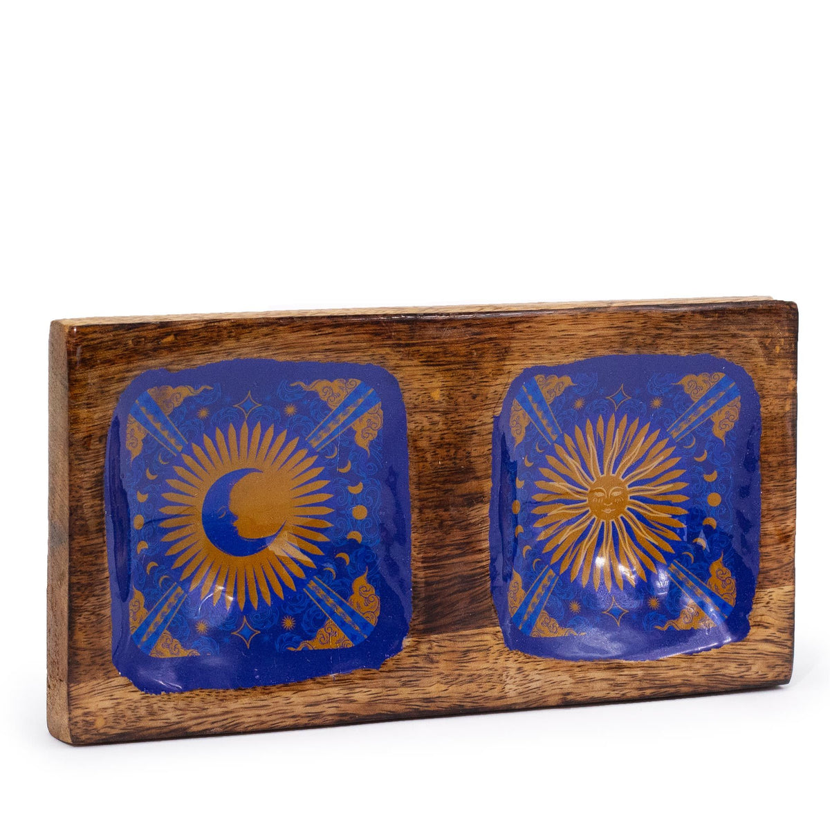 Hop Hare Enamelled Mango Wood Double Trinket Tray, 20 x 10 cm – view 3