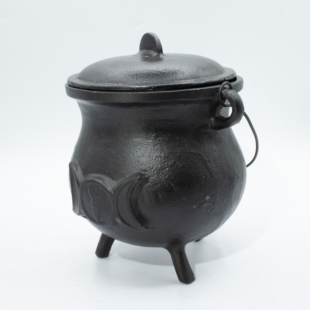Extra Large Cast Iron Cauldron with Triple Moon 23x18cm – view 5