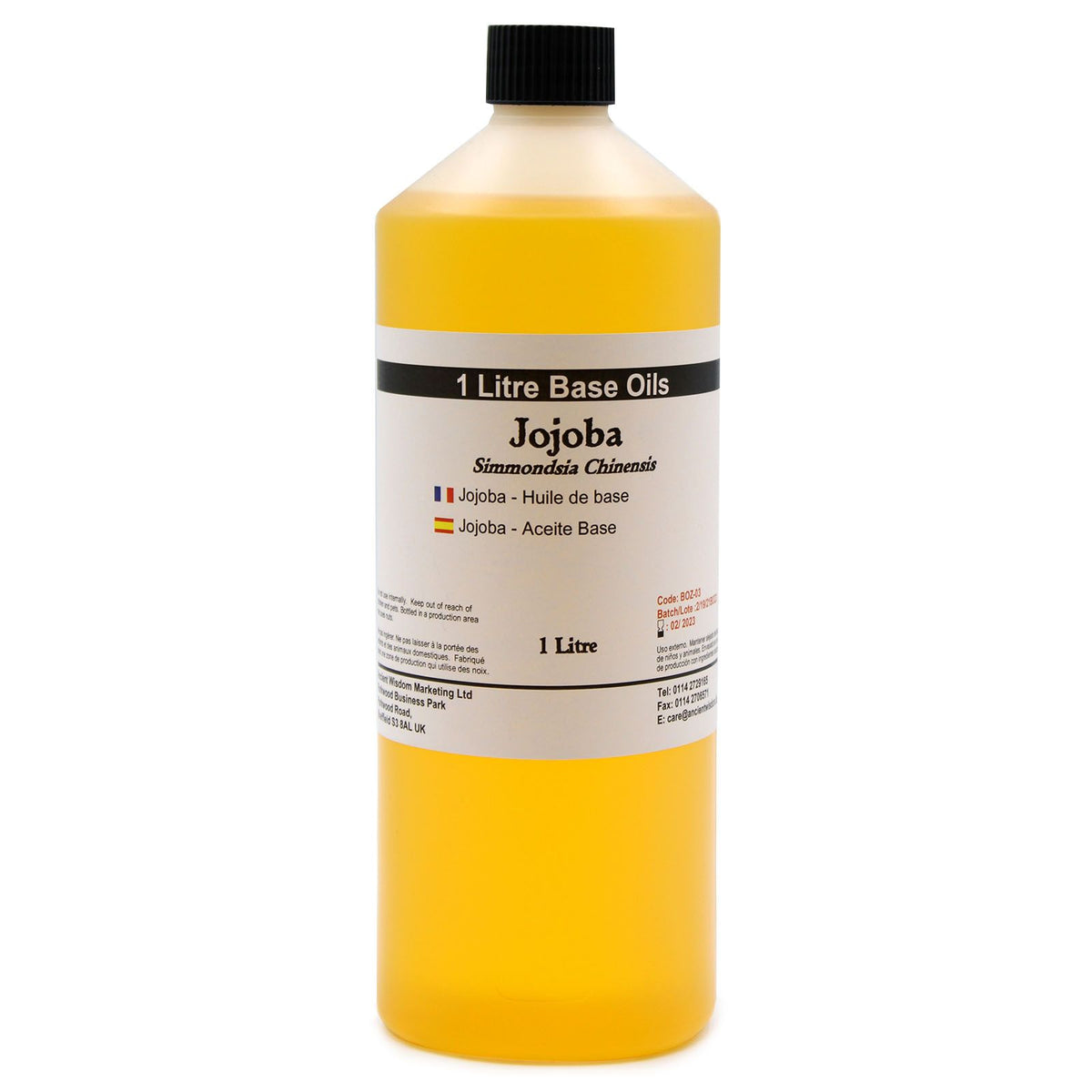 Jojoba Base Oil, 1 Litre Bottle
