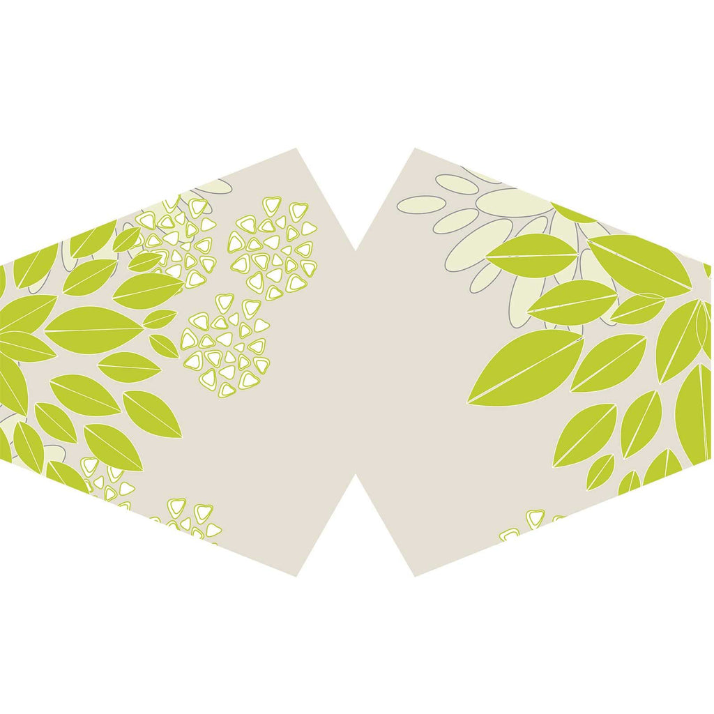 Reusable Fashion Face Covering - Green Leaves Print – view 2