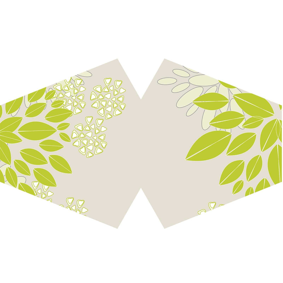 Reusable Fashion Face Covering - Green Leaves Print – view 2