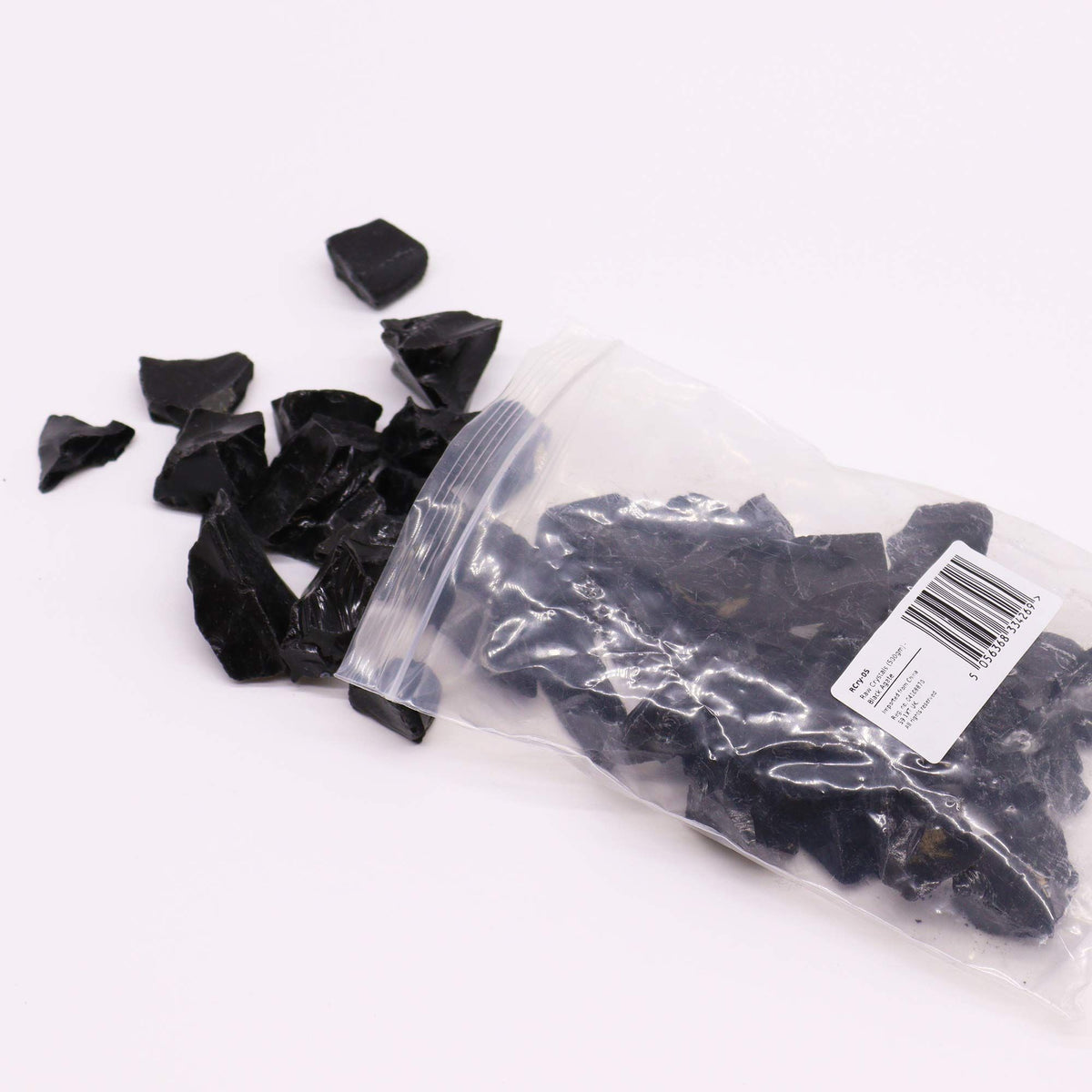 Raw Black Obsidian Crystal Chunks, 500g
