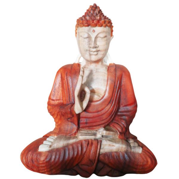 Hand Carved Buddha Statue, Teaching Pose, 30cm – view 2