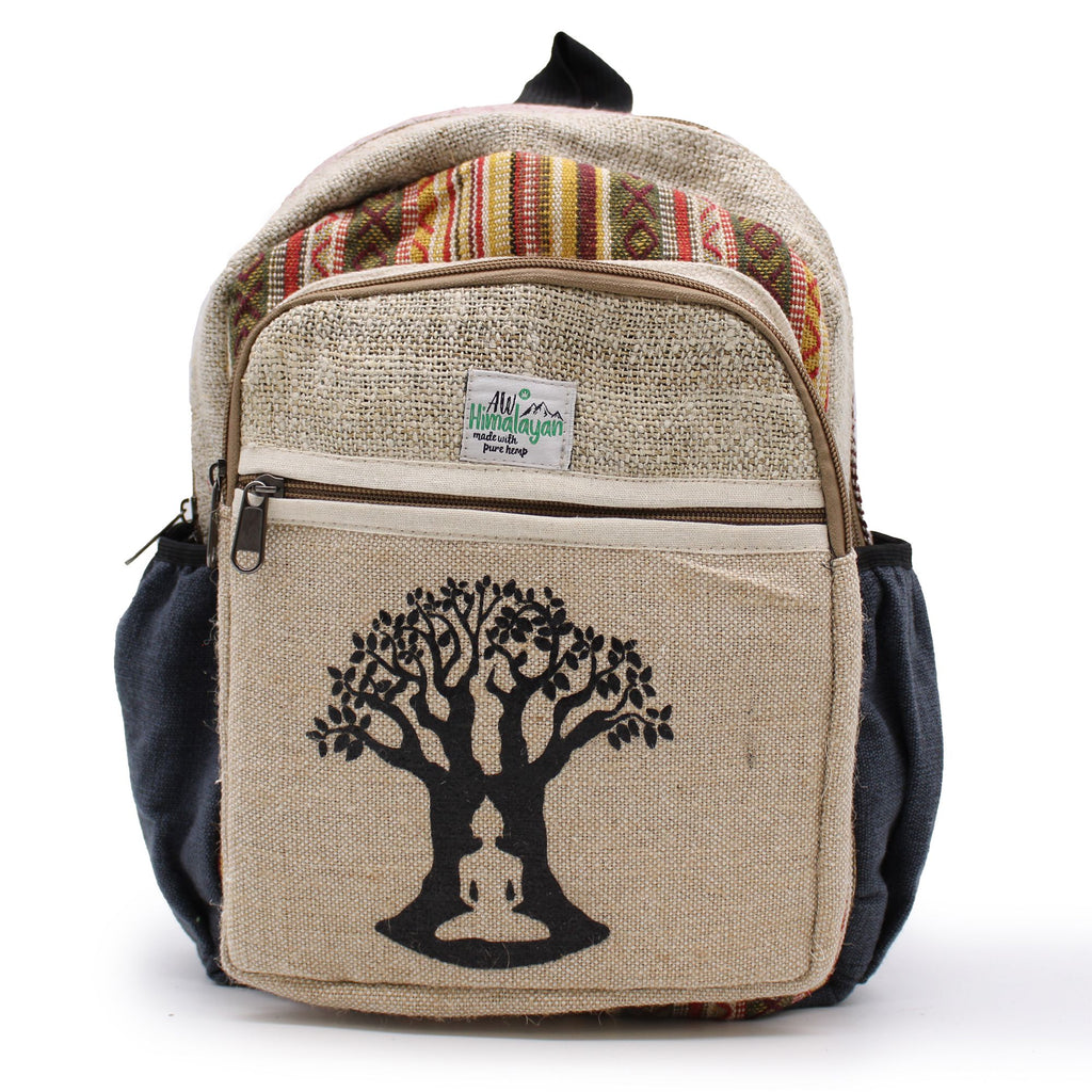 Small Hemp Backpack - Bodhi Tree Design – view 4