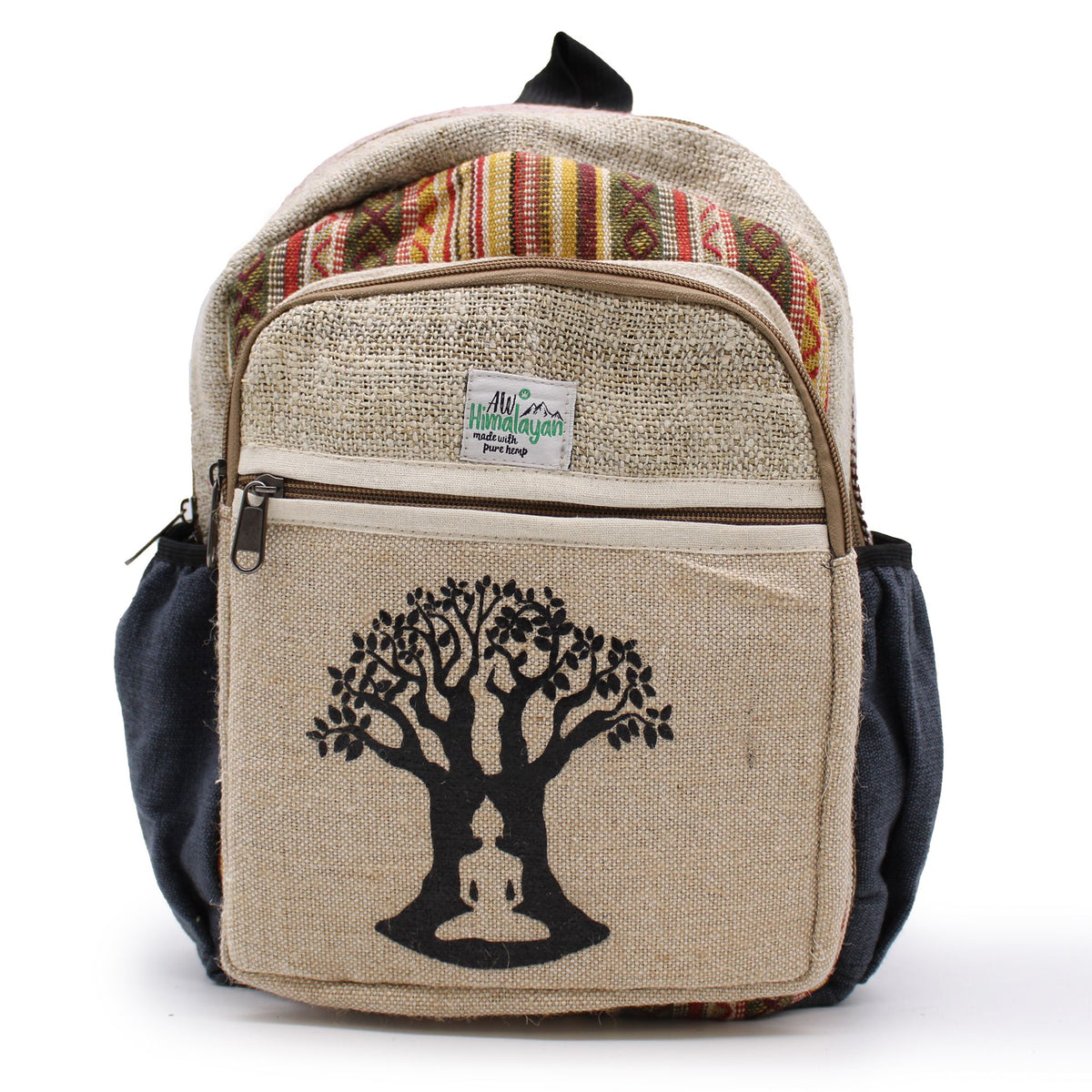 Small Hemp Backpack - Bodhi Tree Design – view 4