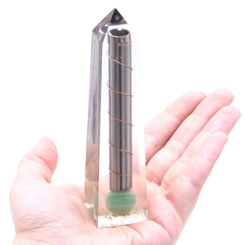 Orgonite Obelisk, Green Aventurine, 110x30mm – view 2