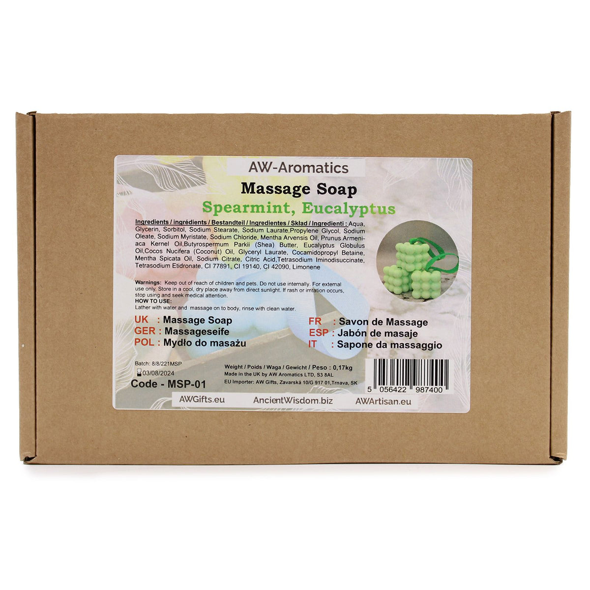 Massage Soap Bar - Spearmint & Eucalyptus – view 2