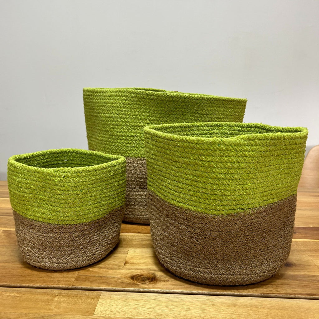 Set of 3 Cotton Rope Storage Baskets - Pistachio – view 5
